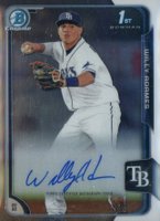2015 Bowman Chrome Autograph Prospect #WA Willy Adames Baseball Card
