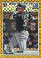 2020 Bowman Chrome X #9 Zack Collins Gold X-Fractor Baseball Card