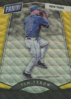 2017 Panini National Convention VIP #TT Tim Tebow Gold Prizm Baseball Card
