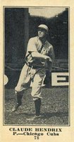 1916 Sporting News #78 Claude Hendrix Blank Back Baseball Card