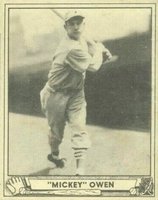 1940 Play Ball #111 Mickey Owen Baseball Card