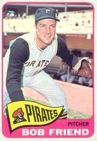 1965 Topps #392 Bob Friend Baseball Card