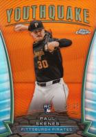 2024 Topps Chrome Youthquake #YQ51 Paul Skenes Update-Orange Refractor Baseball Card
