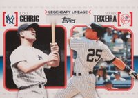 2010 Topps Legendary Lineage #LL4 Lou Gehrig/Mark Teixeira Baseball Card