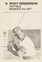 1977 Chong Modesto A's  #5 Rickey Henderson Baseball Card