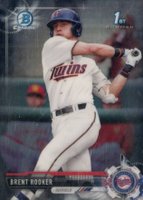 2017 Bowman Draft #BDC122 Brent Rooker Chrome Baseball Card