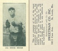 1928 Sweetman #53 Eddie Roush Baseball Card