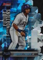 2019 Bowman's Best Future Foundations Die-Cut #WF Wander Franco Atomic Refractor Baseball Card