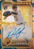 2024 Topps Gilded Collection Topps Chrome Gold Autographs #CGAPS Paul Skenes Blue/Gold Baseball Card