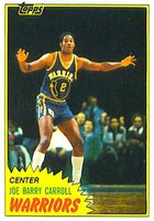 1981 Topps #71 Joe Barry Carroll West Basketball Card
