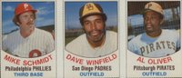 1977 Hostess # Al Oliver/Dave Winfield/Mike Schmidt Hand Cut-Panel Baseball Card