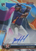2020 Bowman's Best Best of 2020 Autographs #B20YA Yordan Alvarez Blue Refractor Baseball Card