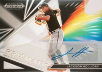 2022 Panini Prizm Draft Picks Prizmatic #PZJH Jackson Holliday Autograph Baseball Card