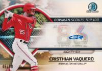 2023 Bowman Scouts' Top 100 #BTP86 Cristhian Vaquero Autograph Baseball Card