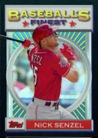 2020 Finest Flashbacks #28 Nick Senzel Black Refractor Baseball Card