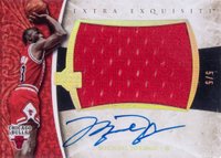 2005 Upper Deck Exquisite Collection Extra Exquisite Jersey Autograph #EXAMJ2 Michael Jordan Basketball Card