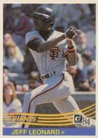 1984 Donruss #567 Jeff Leonard Baseball Card