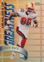 1998 Topps Chrome Measures of Greatness  #MG3 Jerry Rice Refractor Football Card