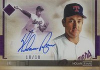 2020 Topps Transcendent Collection Autographs #NR Nolan Ryan Variation-Purple Baseball Card