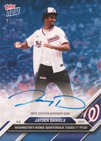 2024 Topps Now #285B Jayden Daniels Autograph-Blue Baseball Card