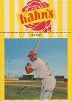 1968 Kahn's Wieners # Lee May Large W/Tab Baseball Card
