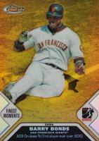 2006 Finest Bonds Finest Moments #17 Barry Bonds Gold Refractor Baseball Card