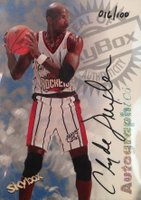 1997 Skybox Premium Autographics # Clyde Drexler Century Marks Basketball Card