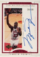 2000 Upper Deck Legends Master Collection Autograph #ML1 Michael Jordan Career Points Basketball Card