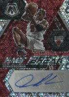 2022 Panini Mosaic Autographs Fast Break #FBROD Dennis Rodman Basketball Card