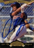 1995 SP Top Prospects Autographs # Andruw Jones Baseball Card
