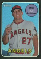 2018 Topps Heritage  #275 Mike Trout Chrome-Black Refractor Baseball Card