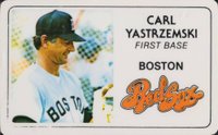 1981 Perma-Graphics Super Star Credit Card # Carl Yastrzemski Baseball Card