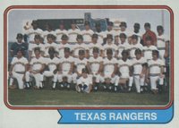 1974 Topps #184 Texas Rangers Baseball Card