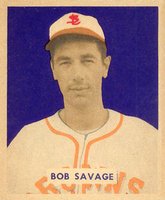 1949 Bowman #204 Bob Savage Baseball Card