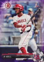 2017 Bowman Draft #BD95 Jo Adell Batting-Purple Baseball Card