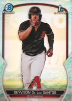 2023 Bowman Chrome Prospects #BCP116 Deyvison de los Santos Lunar Glow Refractor Baseball Card