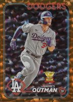 2024 Topps #362 James Outman Orange Crackle Foil Board Baseball Card