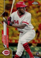 2020 Topps Chrome #111 Aristides Aquino Gold Wave Refractor Baseball Card