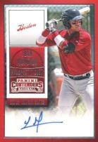 2015 Panini Contenders Prospect Ticket Autographs #14 Yoan Moncada Baseball Card