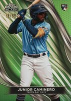 2024 Topps Chrome Black #78 Junior Caminero Green Baseball Card