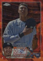 2023 Topps Chrome Update #USC35 Anthony Volpe Orange Lava Lamp Refractor Baseball Card