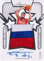 2023 Panini Flawless Star Swatch Signatures #SSSTIM Tim Duncan Basketball Card