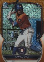 2023 Bowman Mega Box Chrome #186 Camilo Diaz Orange Baseball Card
