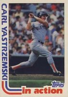 1982 Topps #651 Carl Yastrzemski In Action Baseball Card