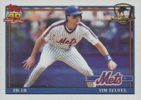 1991 Topps Desert Shield #302 Tim Teufel Baseball Card