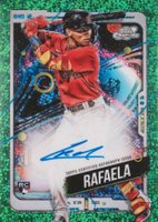 2024 Topps Chrome Cosmic Cosmic Chrome Autographs #CR Ceddanne Rafaela Green Space Dust Refractor Baseball Card