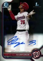 2022 Bowman Draft Chrome Draft Pick Autographs #CDAEG Elijah Green Baseball Card