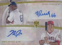 2014 Topps Supreme Dual Autographs #DA-PT Puig/Trout Baseball Card