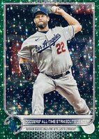 2022 Topps Update #US309 Clayton Kershaw Green Foil Baseball Card