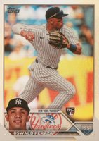 2023 Topps #94 Oswald Peraza Rainbow Foil Baseball Card